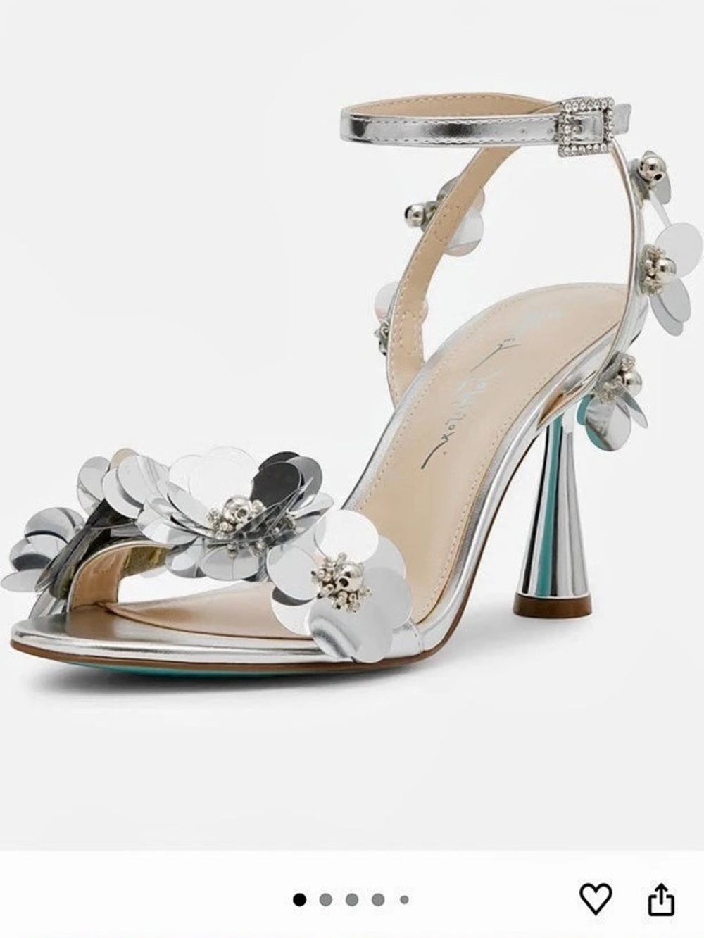 Betsey Johnson Dress Sandals Silver
